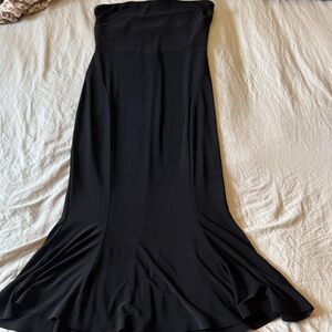 Norma Kamali Black Strapless Fishtail Dress